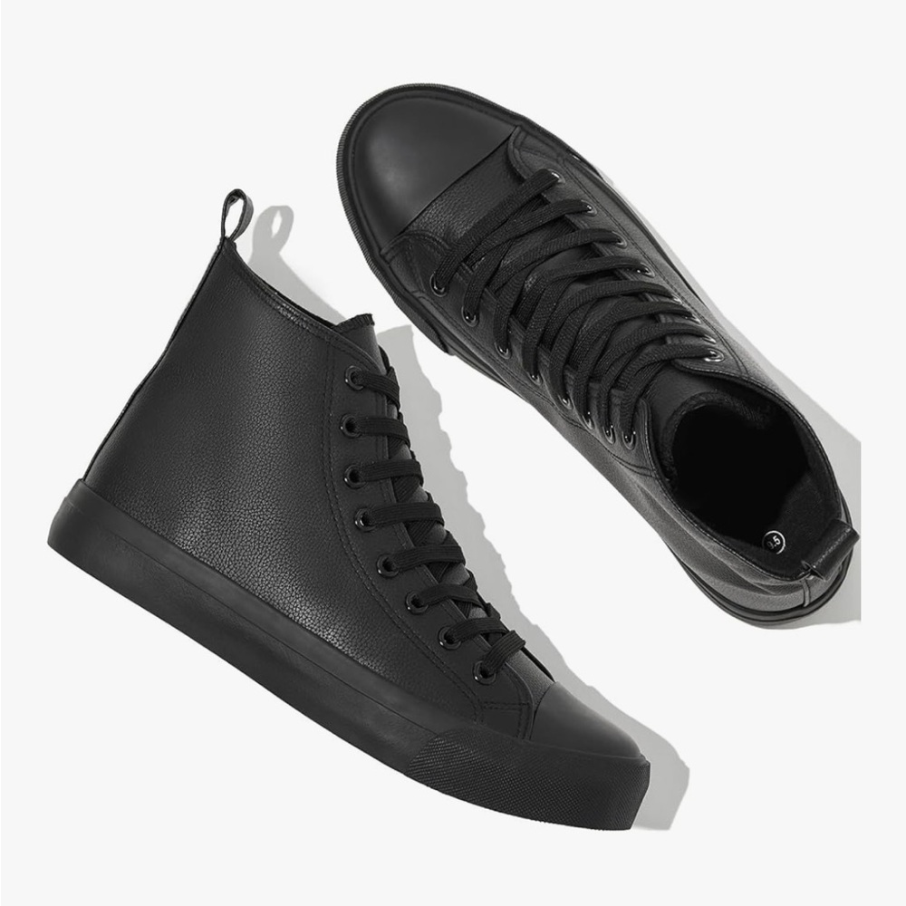 Sleek Black High Top Sneakers